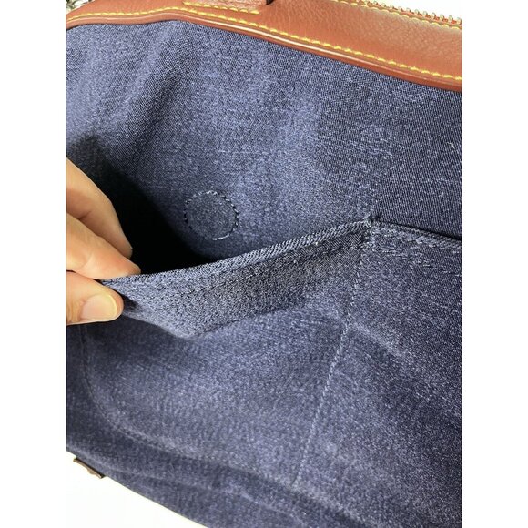 Kipling Crossbody Handbag Tote Purse Navy With Yellow Accents EUC - Picture 9 of 16